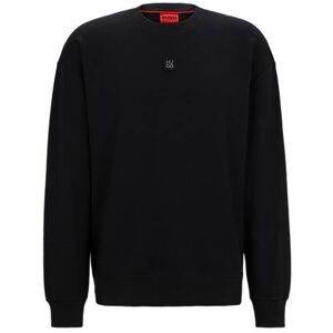 HUGO Stretch-cotton regular-fit sweatshirt with stacked logo