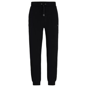 HUGO Stretch-cotton tracksuit bottoms with stacked logo