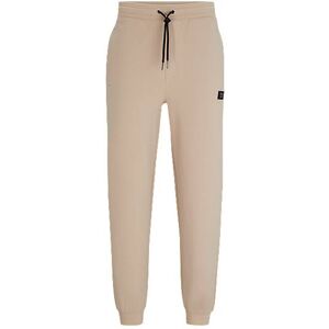 HUGO Stretch-cotton tracksuit bottoms with stacked logo