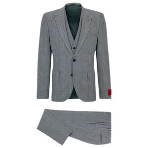 HUGO Extra-slim-fit suit in checked performance-stretch twill