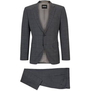 Boss Slim-fit suit in checked stretch wool