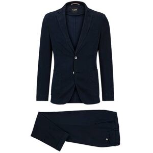 Boss Slim-fit suit in stretch fabric with cotton