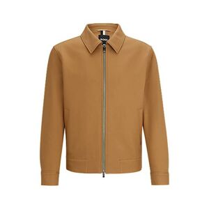 Boss Zip-up slim-fit jacket in cotton