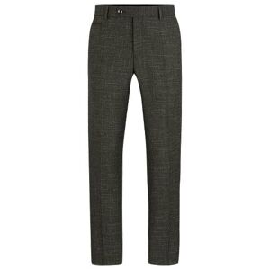 Boss Slim-fit trousers in a patterned wool blend