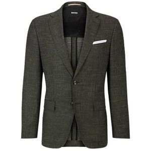 Boss Slim-fit jacket in a patterned wool blend