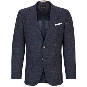 Boss Slim-fit jacket in a patterned wool blend