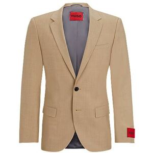 HUGO Slim-fit jacket in patterned super-flex fabric