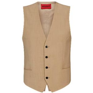 HUGO Extra-slim-fit waistcoat in mohair-look cloth