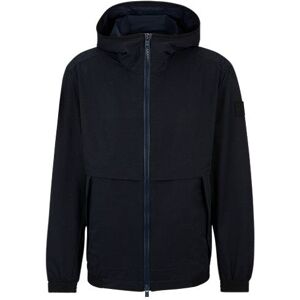 Boss Regular-fit hooded jacket in air-mesh stretch fabric