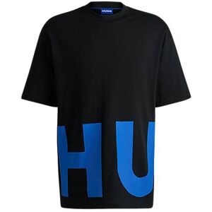 HUGO Cotton-jersey T-shirt with wrap-around logo