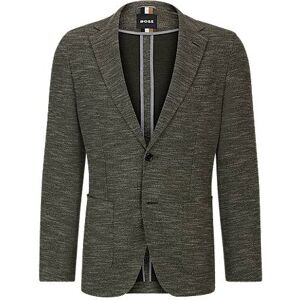 Boss Regular-fit jacket in micro-patterned stretch jersey