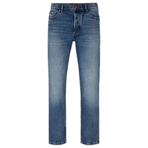 HUGO Tapered-fit jeans in blue stretch denim