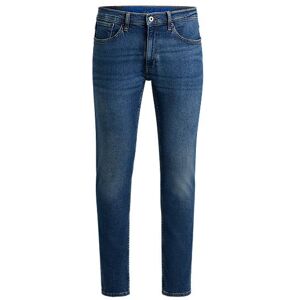 HUGO Extra-slim-fit jeans in navy stonewashed stretch denim