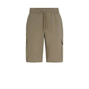 Boss Tapered-fit shorts in easy-iron quick-dry poplin