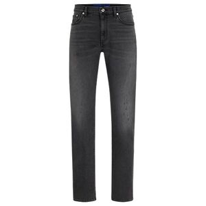 HUGO Slim-fit jeans in medium-grey stretch denim