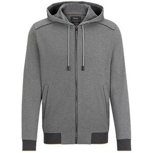 Boss Double-faced zip-up hoodie in cotton