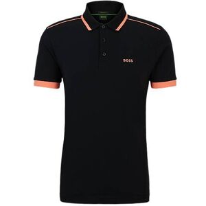 Boss Cotton-piqué polo shirt with contrast stripes and logo