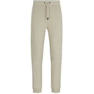 Boss Cotton-terry tracksuit bottoms with contrast trims