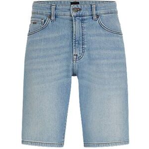 Boss Regular-fit shorts in pure-blue comfort-stretch denim