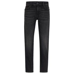 Boss Regular-fit jeans in black comfort-stretch denim