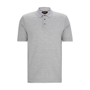 Boss Regular-fit polo shirt in cotton and silk