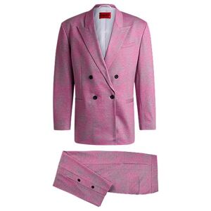 HUGO Modern-fit suit in printed performance-stretch fabric