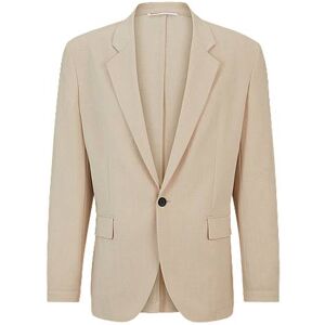 HUGO Modern-fit jacket in linen-look fabric