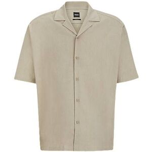 Boss Relaxed-fit shirt in a linen blend