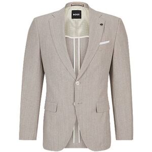 Boss Slim-fit jacket in a micro-patterned cotton blend