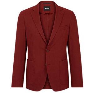 Boss Slim-fit single-breasted jacket in a linen blend