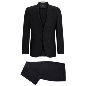 Boss Slim-fit suit in melange wool and linen