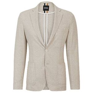 Boss Slim-fit jacket in all-over patterned jersey