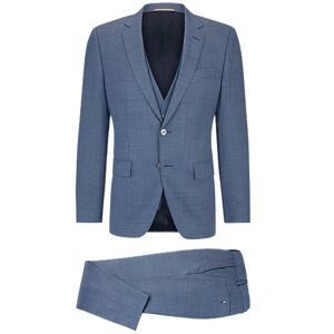 Boss Slim-fit suit in a hopsack-weave wool blend