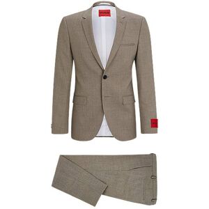 HUGO Extra-slim-fit suit in patterned wool-blend canvas