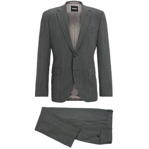 Boss Regular-fit suit in micro-patterned crease-resistant fabric