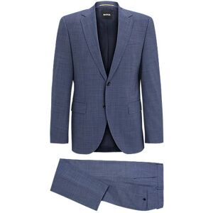 Boss Regular-fit suit in a micro-patterned wool blend