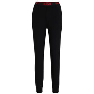 HUGO Cuffed tracksuit bottoms with logo waistband