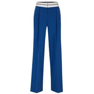 HUGO Relaxed-fit trousers with inside-out waistband detail