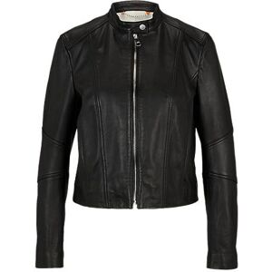 Boss Slim-fit leather jacket with zip closure