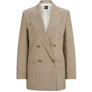 Boss Relaxed-fit jacket in heavyweight sharkskin Italian wool