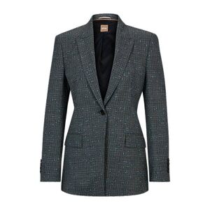 Boss Slim-fit jacket in Italian slub wool-blend twill
