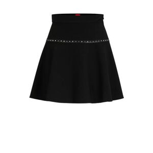HUGO Regular-fit mini skirt with stud trim