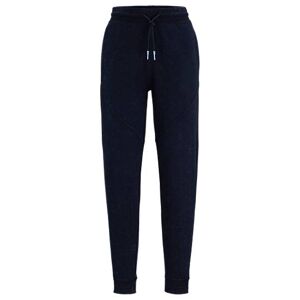 Boss Cotton-terry tracksuit bottoms with logo detail