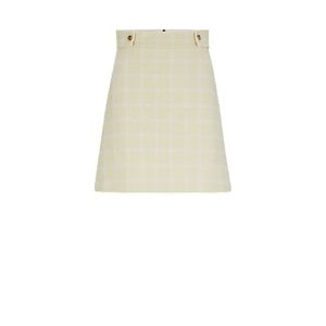 Boss A-line skirt in Italian checked fabric