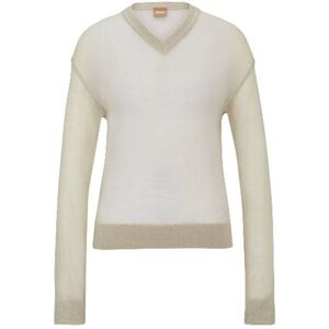 Boss V-neck sweater in a sheer knit