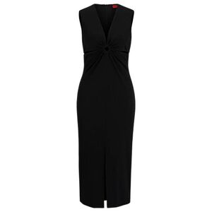 HUGO Sleeveless midi dress with cut-outs and ring detail