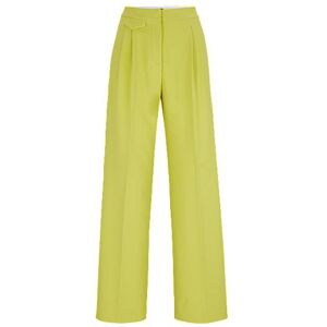 HUGO Relaxed-fit trousers in stretch fabric with front pleats