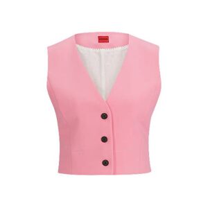 HUGO Regular-fit cropped waistcoat in stretch fabric