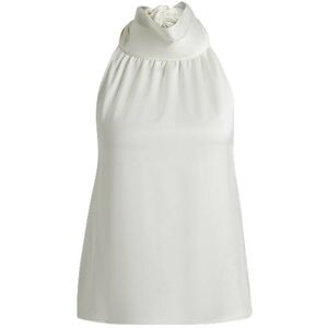 HUGO Sleeveless top in satin with tie neck