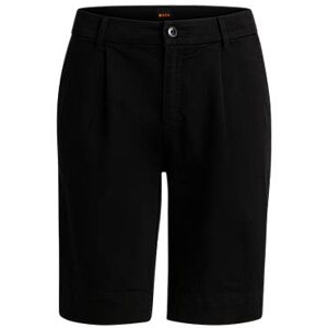 Boss Relaxed-fit high-rise shorts in stretch cotton